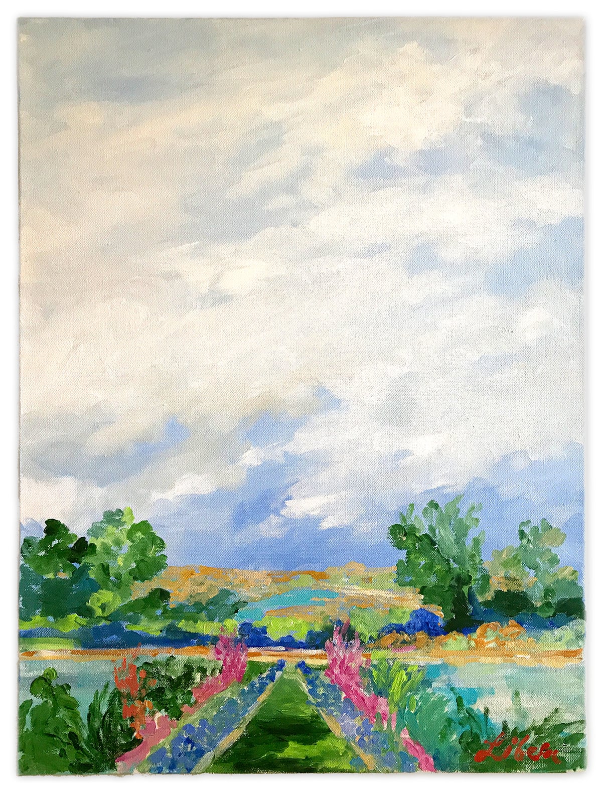 Heidi Libera Garden & Lake Series painting